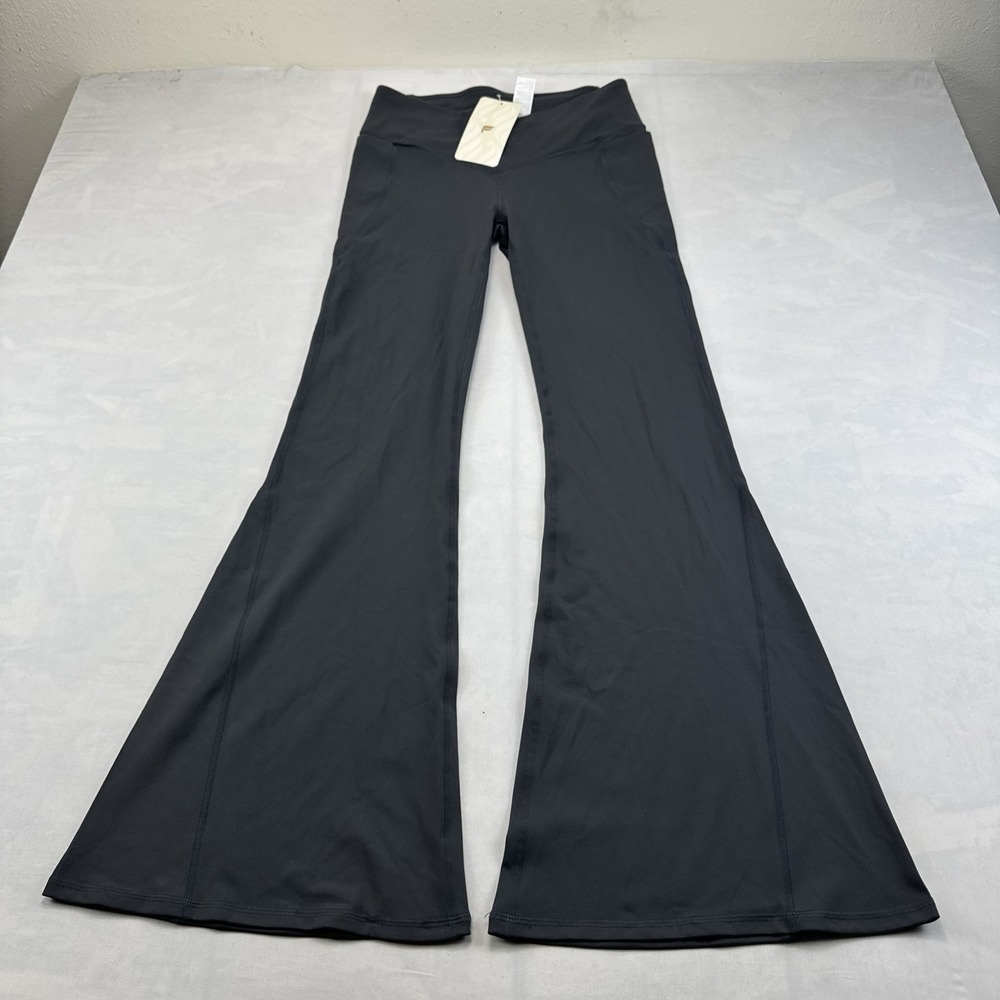 Fabletics PureLuxe Womens Size M Charcoal Gray Flare Leggings Yoga Pants NWT